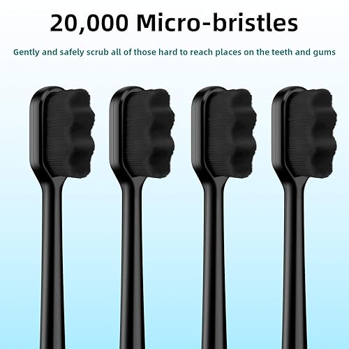 Miniatura 3 de Patelai Cepillo de dientes suave de 8 piezas micro nano extra suaves cepillo de dientes manual suave con 20,000 cerdas para dientes, recesión oral