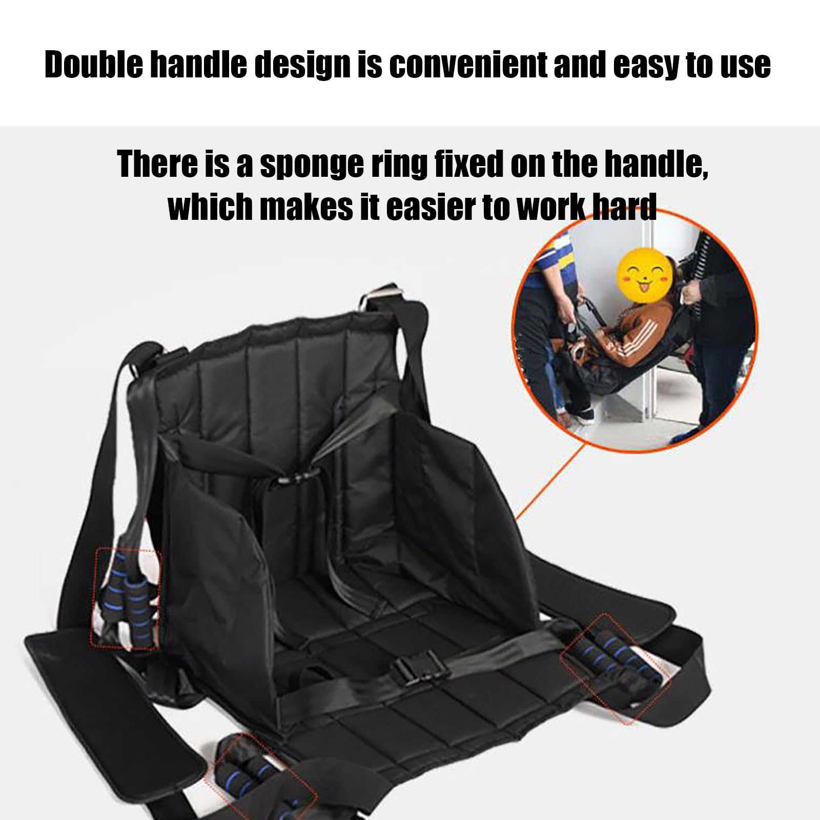 Pedane per Scale, Cintura di Trasferimento per Sedia a Rotelle, Design a Doppia Maniglia, Cinghia Antiscivolo Multiuso, Tessuto Oxford in PVC Impermeabile, per Disabilità degli Arti Inferiori e Pazi