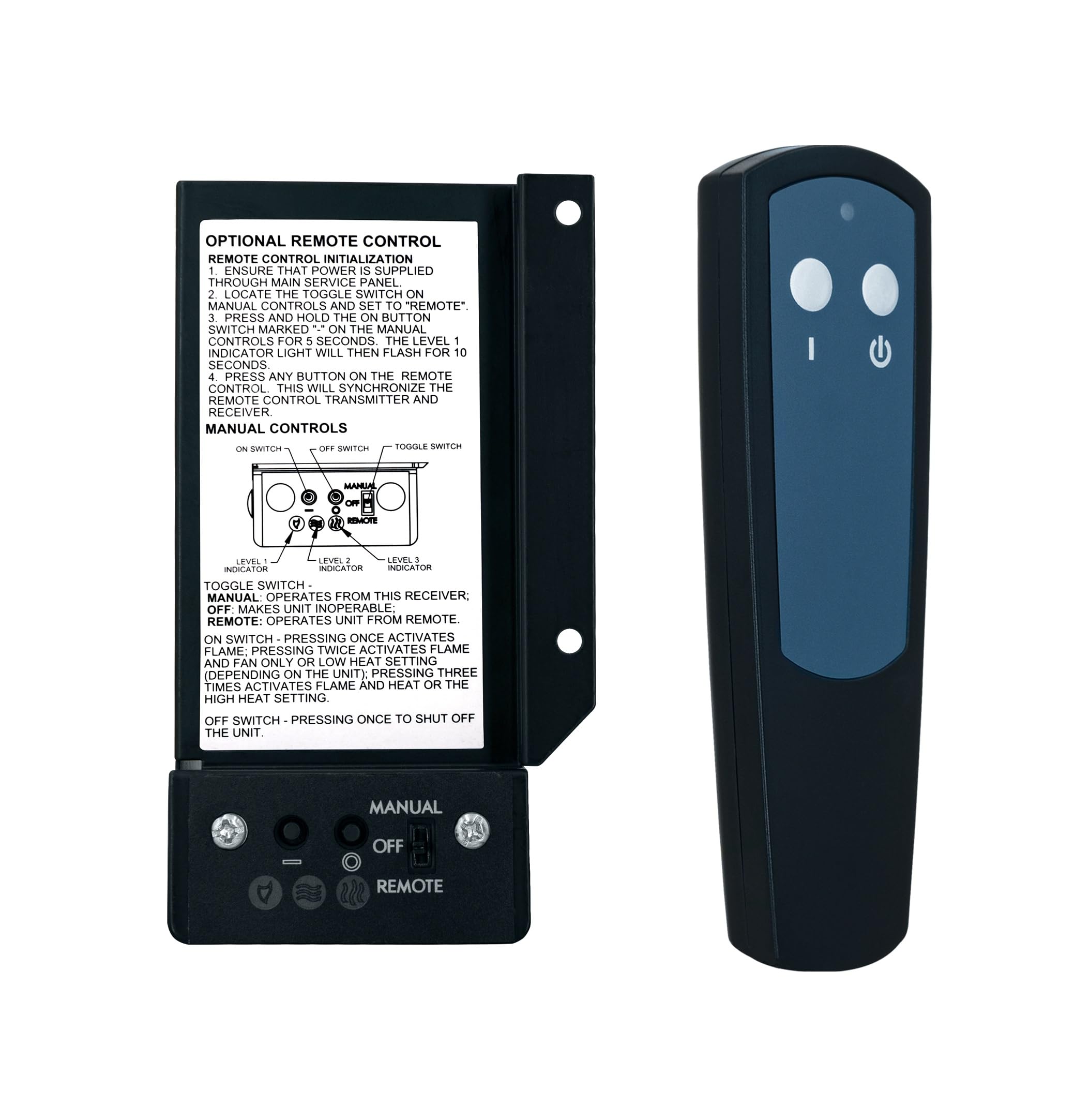 Photo 1 of BFRC-KIT, Replacment Dimplex BF Series 3-Stage Remote Control Kit, Black