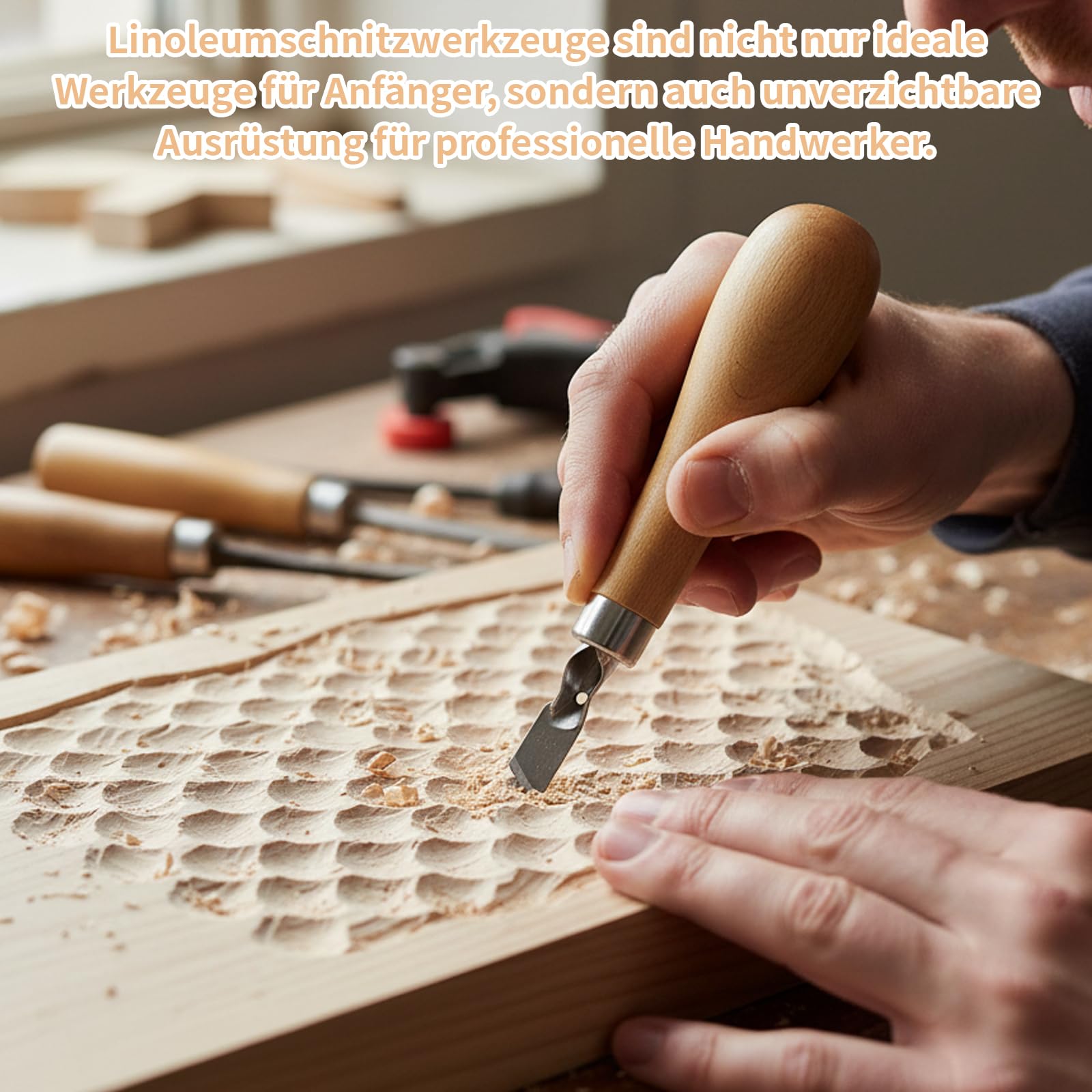 Linoldruck Set, 10-teiliges Linolschnitt Werkzeug, Multifunktionale Schnitzwerkzeuge Für Linoleum Platten, Präzisionswerkzeuge Für Künstler Und Handwerker, Linolschnitt Set Mit 2 Spezialwerkzeugen