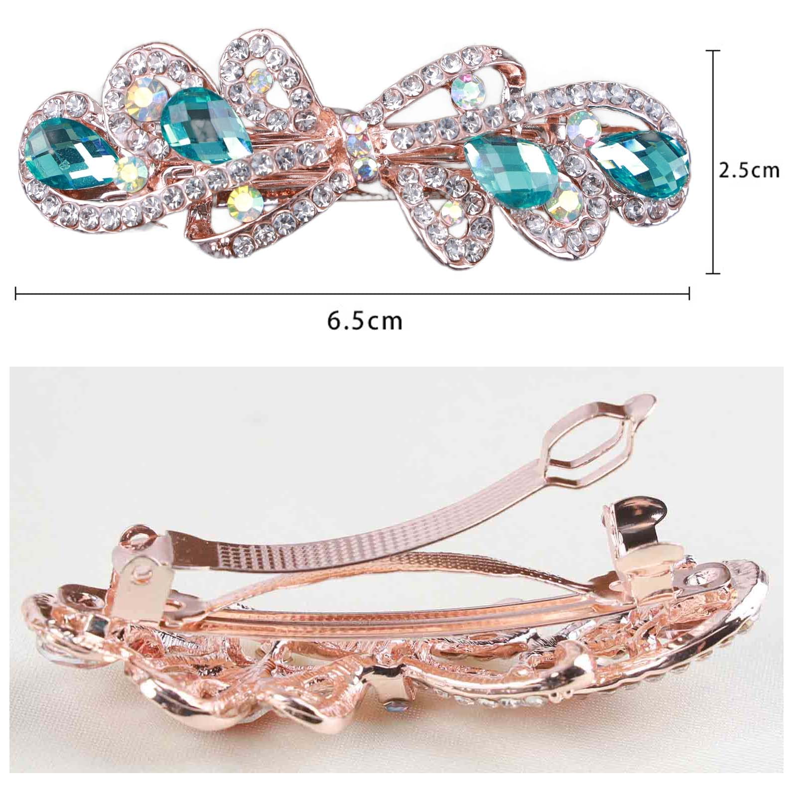 Yheakne Kristallen haarspeldje gouden bloem strass haarspeldje clip bling bruiloft hoofddeksels decoratieve hoofdclip hoofddeksels bruid haaraccessoires voor vrouwen en meisjes (goud en champagne