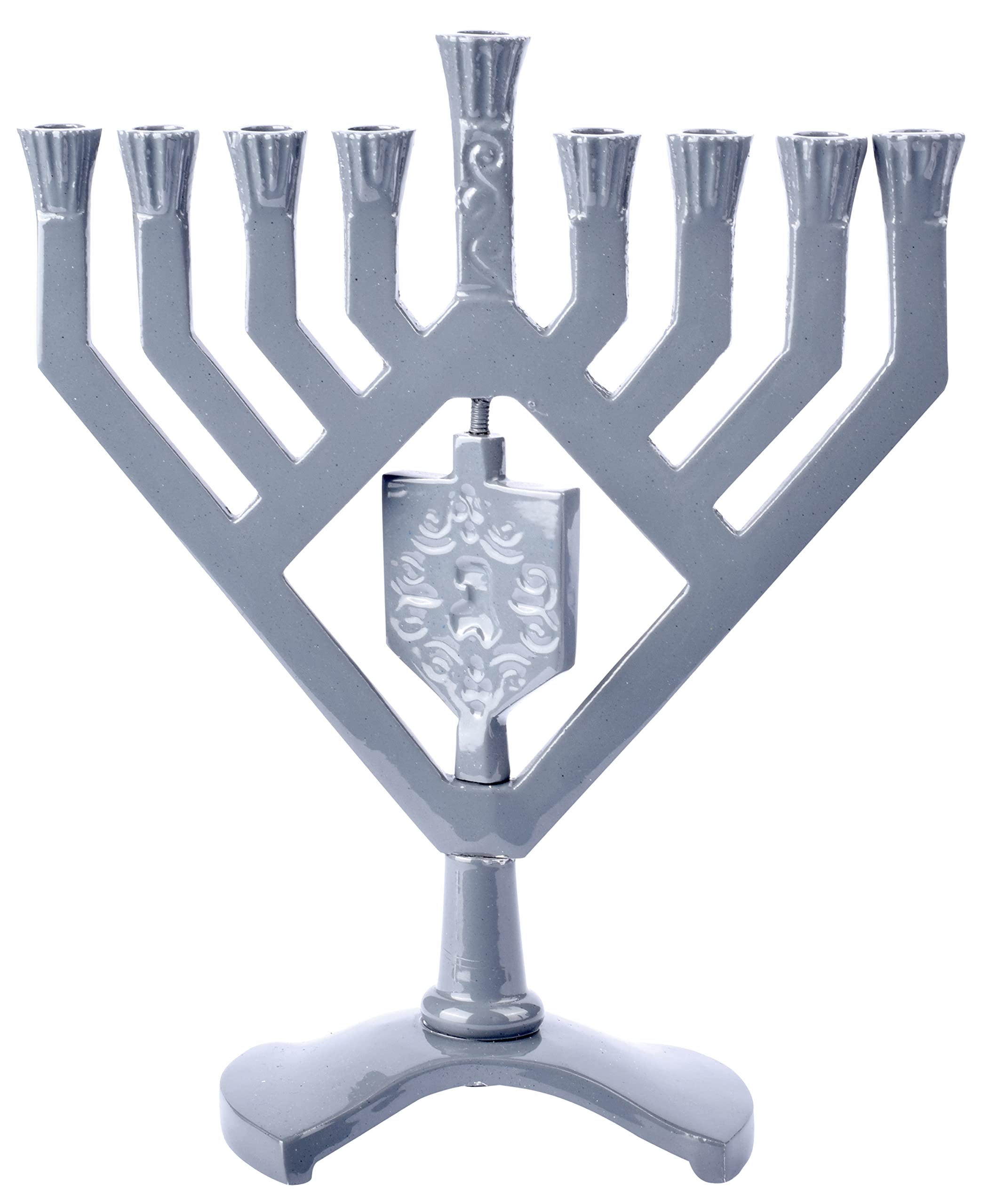 Amazon.com: Ner Mitzvah Hanukkah Menorah with Spinning Dreidel