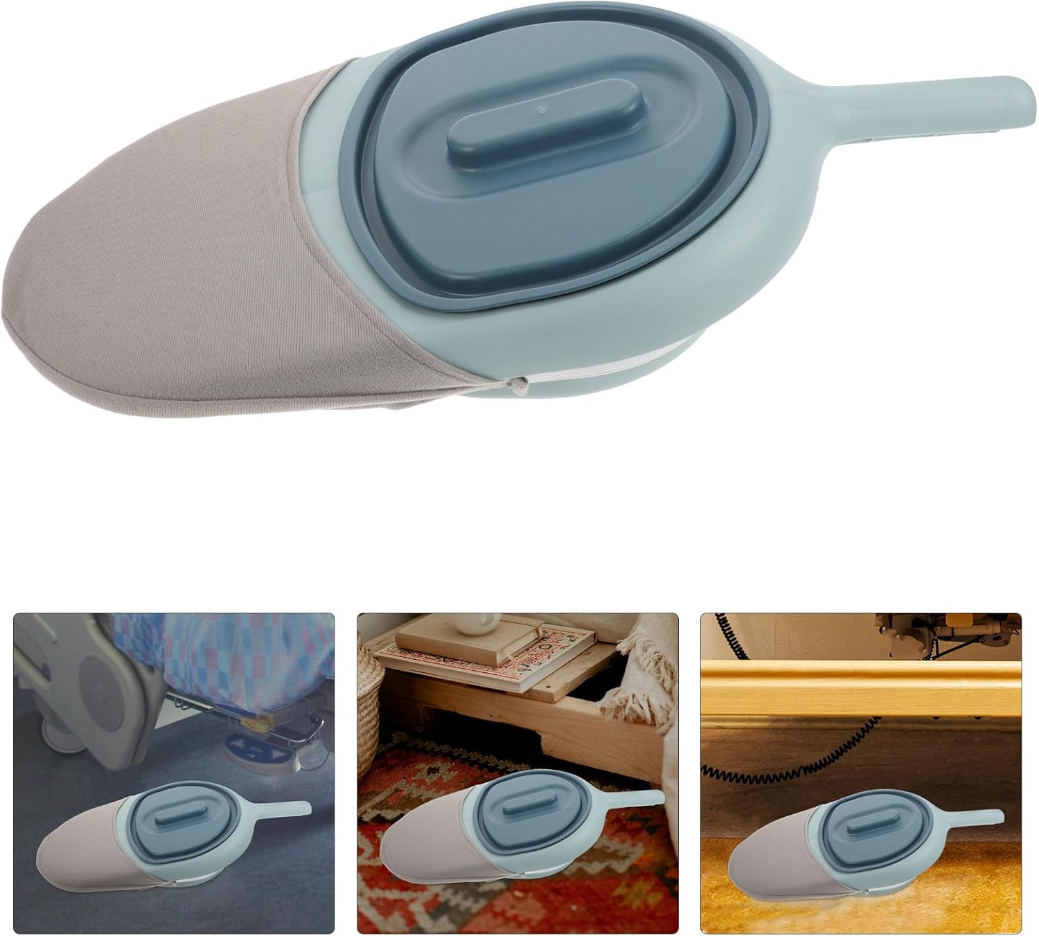 Portable Bedpan and Urinal Pot for Elderly with Handle, Plastic Bed Pan for Bedridden Patients, Lightweight Portable Toilet for Home and Care Random Color