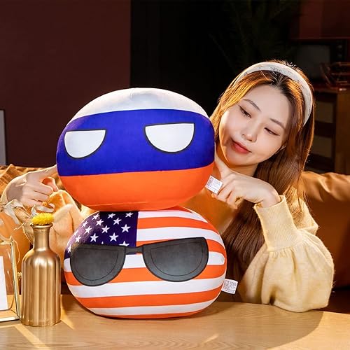 Miniatura 4 de HIBILDER Pelota de campo de peluche para niños, juguetes de peluche de bola de Polonia, juguetes de peluche para regalos para niños (estilo Ucrania,