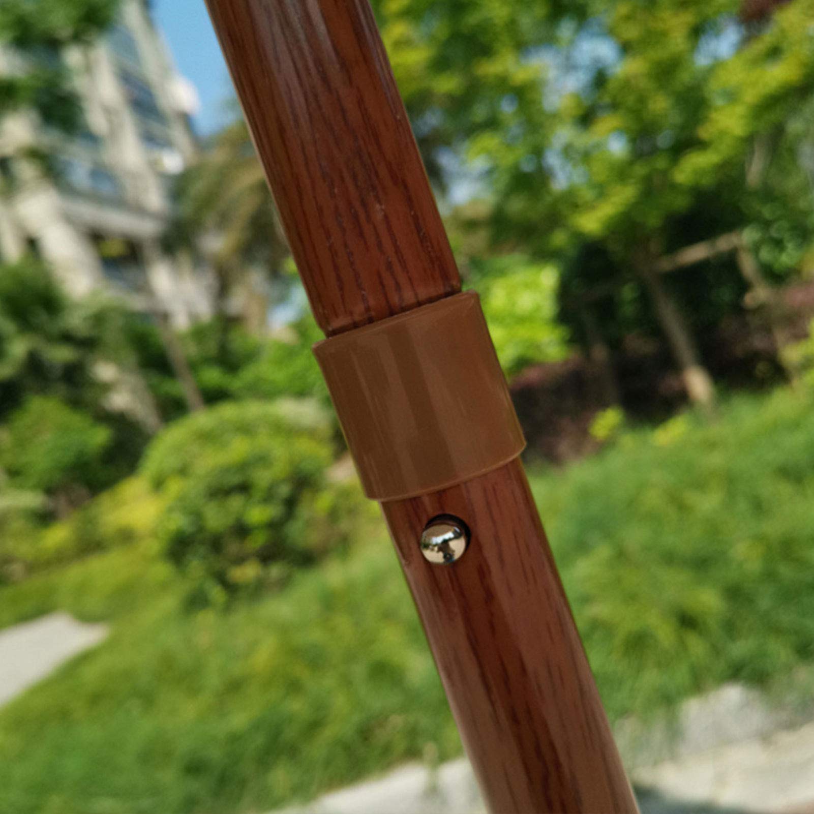 Parasol Balkonowy 2,0 M, 8 Żeberek Drewniany Parasol Ogrodowy W Stylu Hawajskim Wodoodporny Z Torbą Do Przenoszenia Na Plażę/Basen/Patio Parasol Zewnętrzny Namiot Przeciwsłoneczny