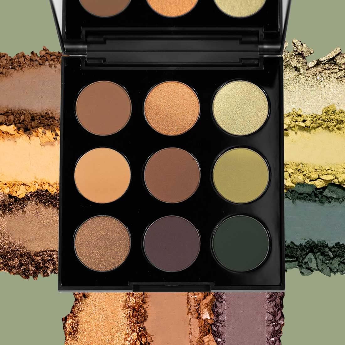 Palladio Ultimate 9-Count Eyeshadow Palette, Talc-Free Formula, High Pigmented Shades in A Mix of Matte & Shimmer Finishes, Blendable Long Lasting Colorful Professional-Grade Makeup (Natural Earth) - Image 2