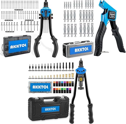 AKKTOL Herramienta de tuerca de remache y pistola de remache Kit de anclaje de pared hueco y resistente