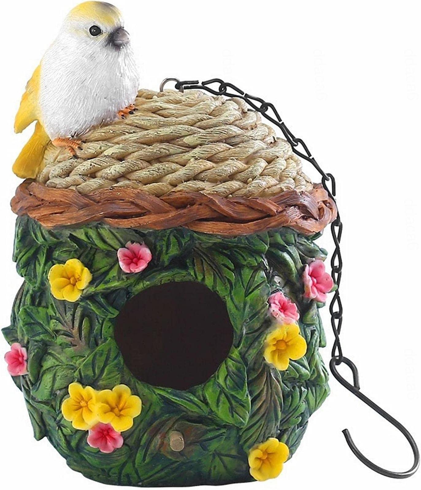 Casette per Uccelli, Resistente Resina da Appendere, Gabbia per Uccelli, Rifugio per Nidi, Rifugio per Esterni, Interni, Alberi, Giardini, Cortile, Casa