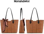 Montana West Tote Bags for Women Medium Top Handle Handbags with Scarf