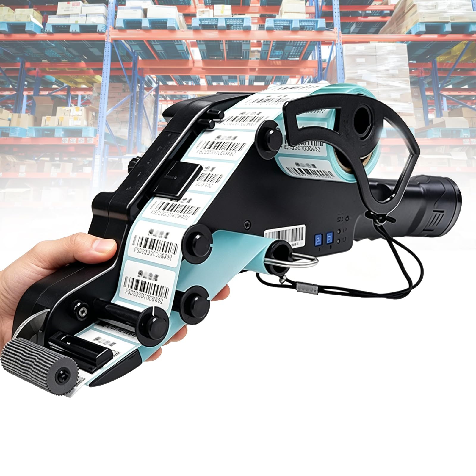 COYEUX Handheld Automatic Label Applicator, Label Dispenser With Sensor Wheel, Works On Flat And Curved Surfaces Fit Label Outer Diameter 130mm For Retail And Warehouse Labeling 15-40mm