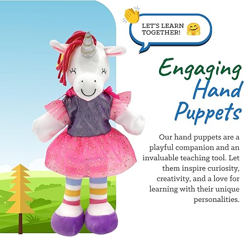 Vista 14 de Sharewood Forest Friends Freddy The Frog Hand Puppet - Animal de peluche para niños pequeños, niños, profesores, guardería y escuela, perfecto