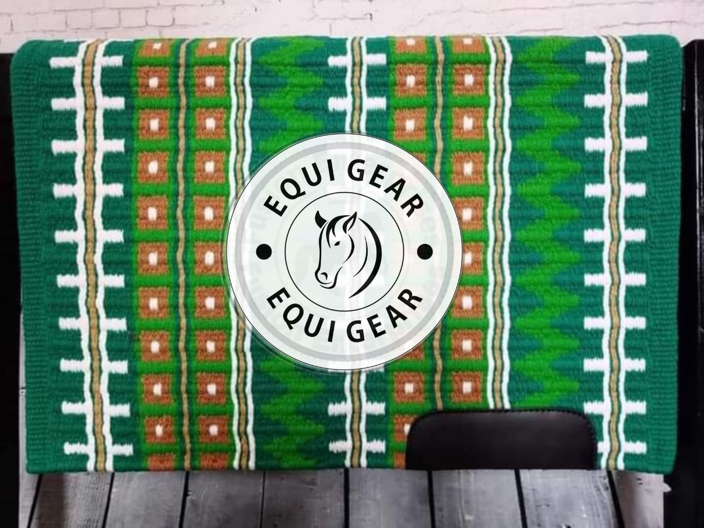 Horse Western Ranch Sottosella/Coperta da sella Western in lana neozelandese con imbottitura in lana con sensore Flex (personalizzazione disponibile) AS28 (34" x 42")