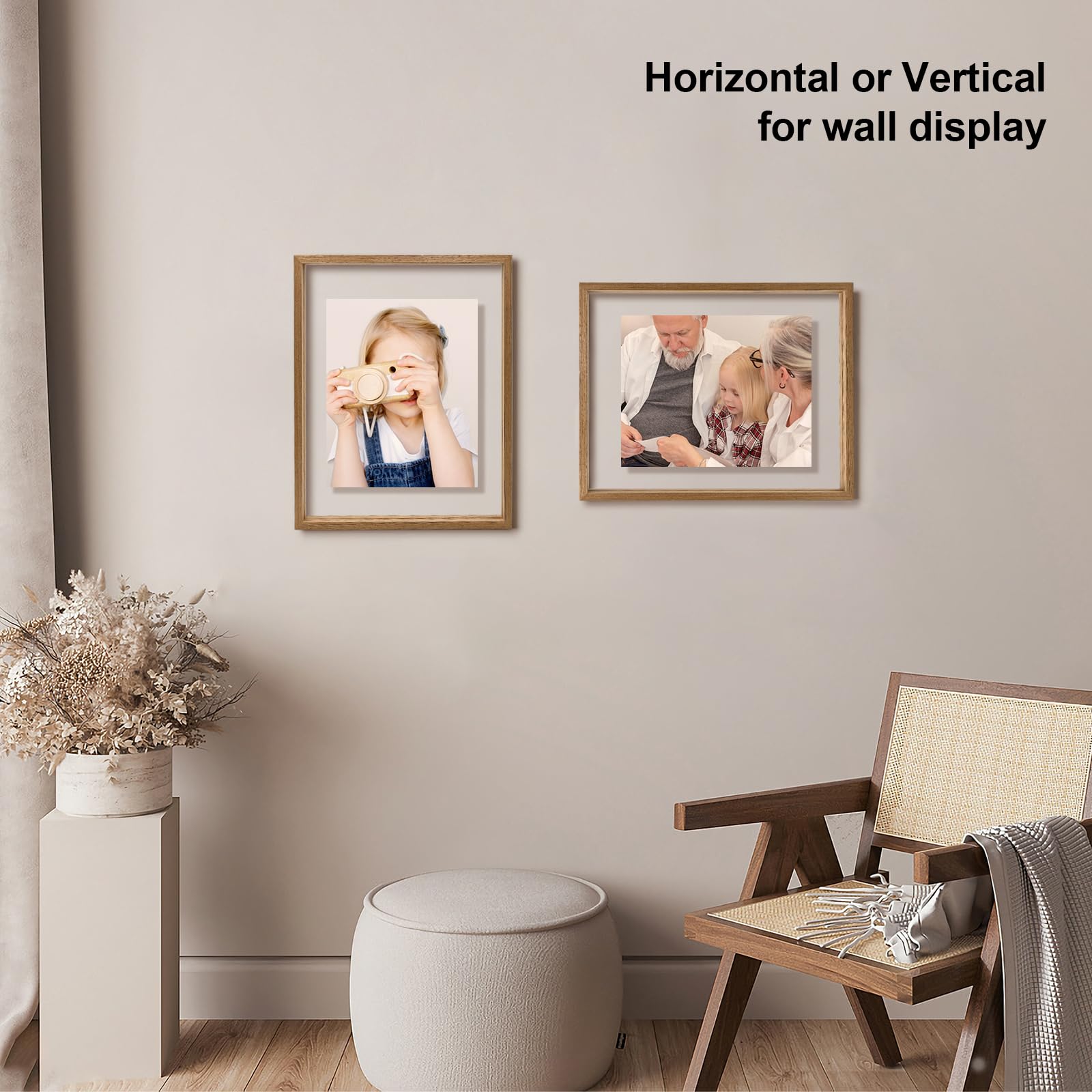 Snapklik.com : 11x14 Floating Frames Set Of 2, Double Glass Picture ...