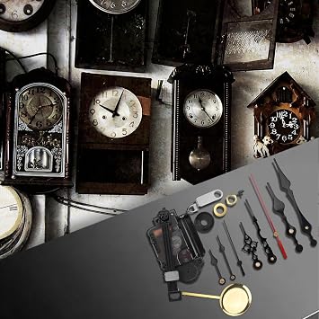 DIY Pendulum Clock Movement Kit Quartz Mechanism Replacement Set 23mm Shaft for Wall Clock Repair Crafting(B)