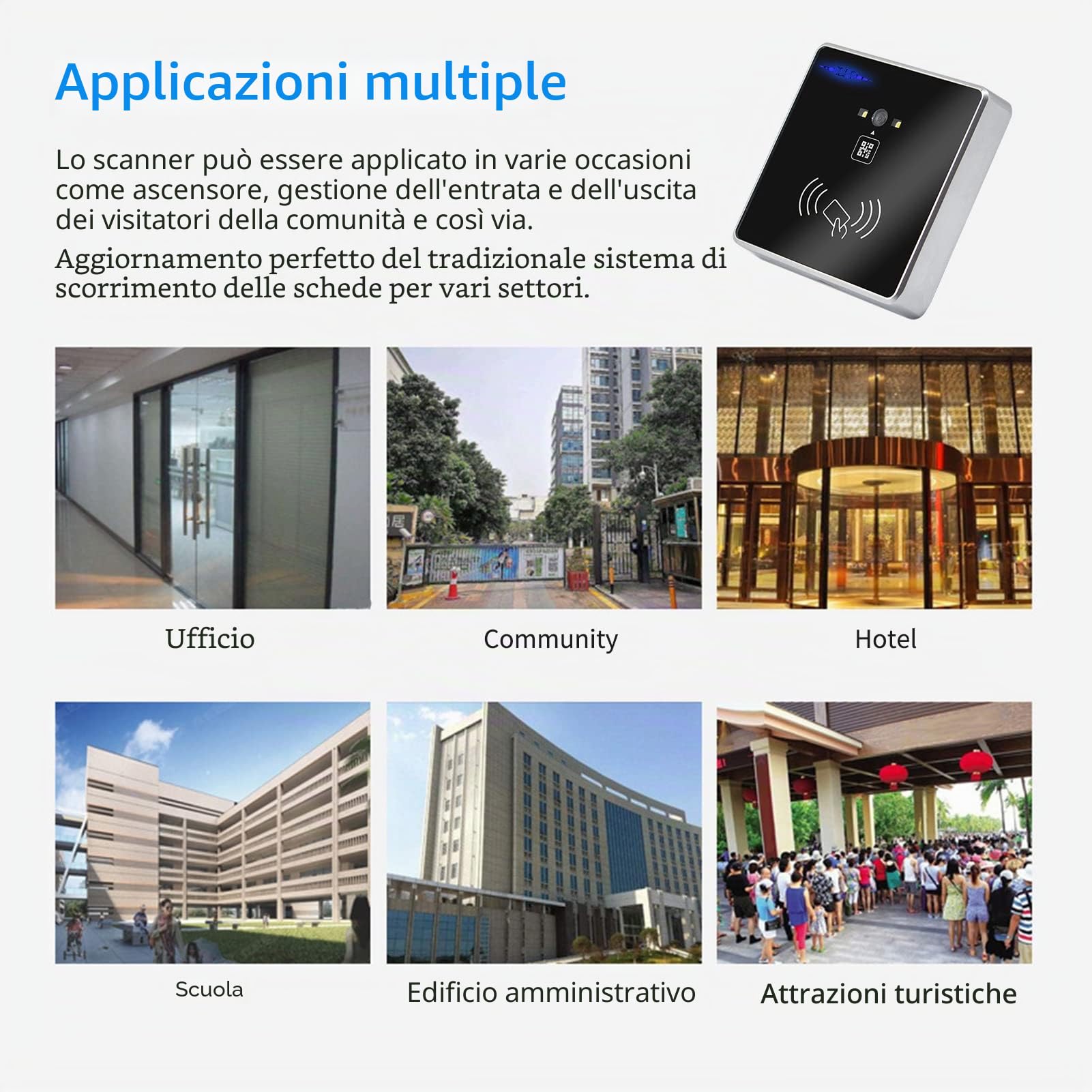 Irfora Embedded 1D 2D Barcode Scanner QR Codice a Barre Lettore di Schede RFID Connessione Wiegand Autoinduzione per Cancello Biglietti Controllo Schermo Mobile