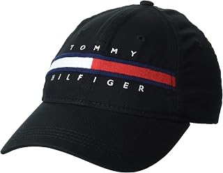 Tommy Hilfiger Men's Avery Cotton Baseball Cap - Adjustable Fit, Iconic Flag Logo, Breathable Everyday Style