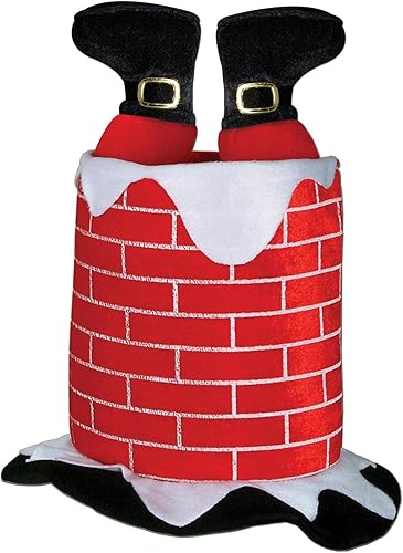 Beistle Gorro unisex de felpa con diseño de Papá Noel  Suministros para fiestas de Navidad, diadema temática de vacaciones, accesorio de cabina de