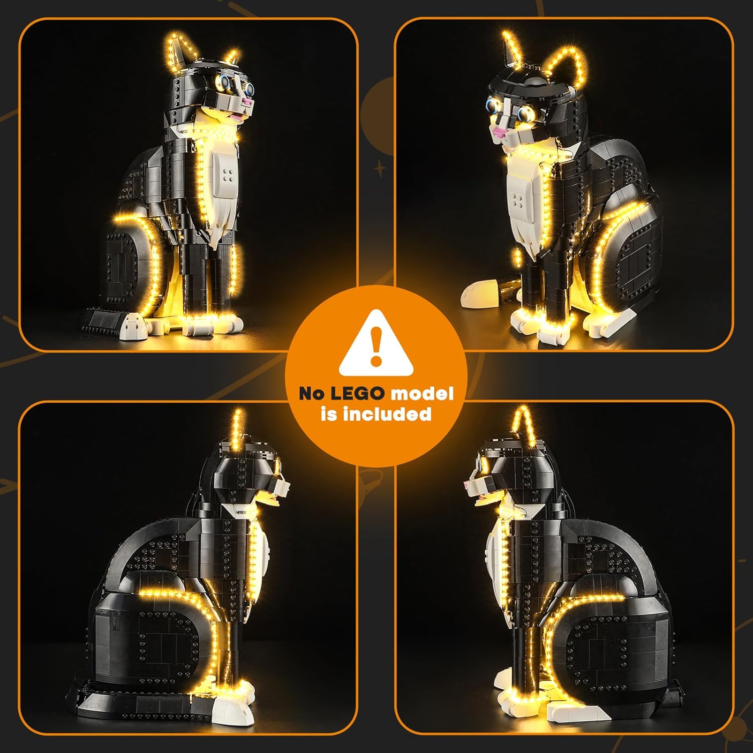 LIGHTAILING Light for Lego-21349 Tuxedo Cat - Led Lighting Kit Compatible with Lego Building Blocks Model - NOT Included The Model Set