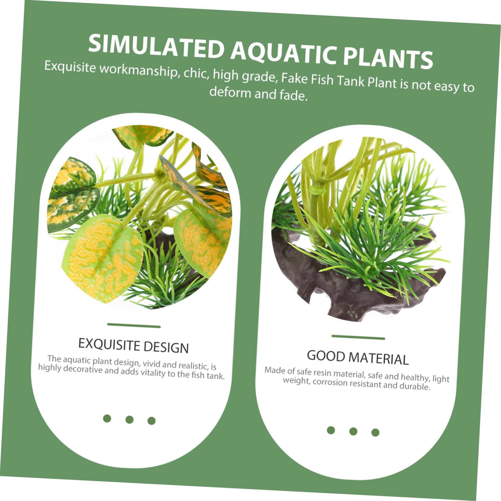 Alipis 3 Set Ornamenti Di Piante Acquatiche Simulate Falso Cisterna Decorazioni Per Acquari Finte Decorazioni in Acquatica Legni Per Piccolo Piante Artificiali Resina 3 Pezzi * 3