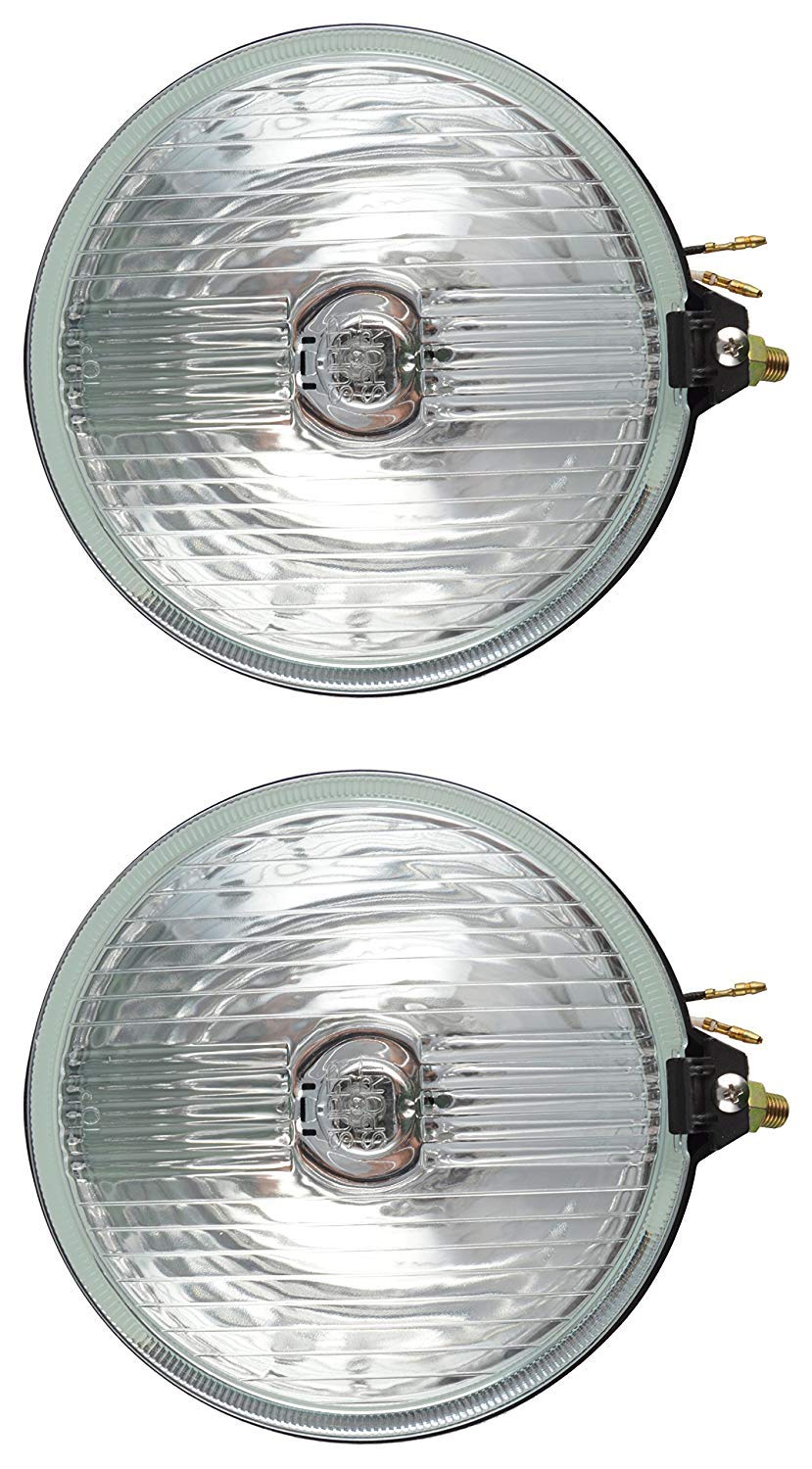 Automaze Super Sport Medium 6" Round Halogen Driving Spot Lights Fog Lamps+Cover l For Car (2 Pc, White Glass)