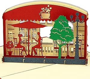 Pop-Up Karte – Restaurant Gutschein – 3D Gutscheinkarte zum Essen gehen, Geschenkkarte Essenseinladung, Restaurantbesuch, N349