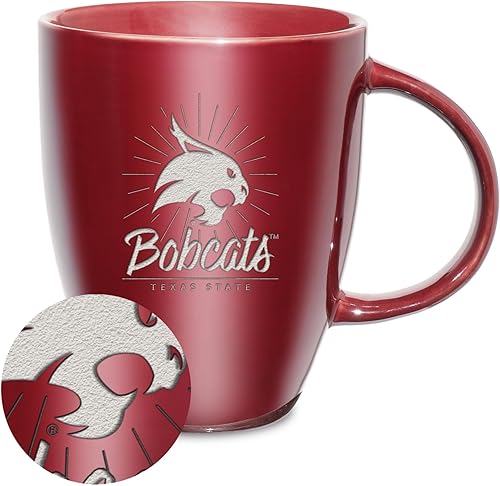 Vista 469 de Rico Industries NCAA - Taza de cerámica con grabado láser, 18 onzas, café y té