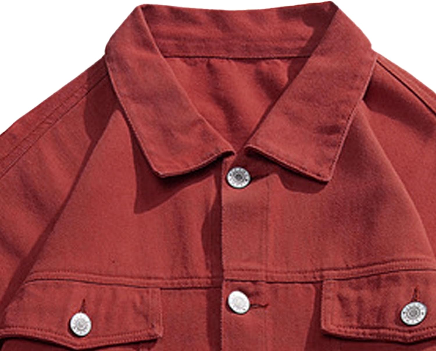 Mens Flap Pockets Jean Jacket Shirts Men Long Sleeve Denim Jackets Casual Jean Shirt Jacket For Men