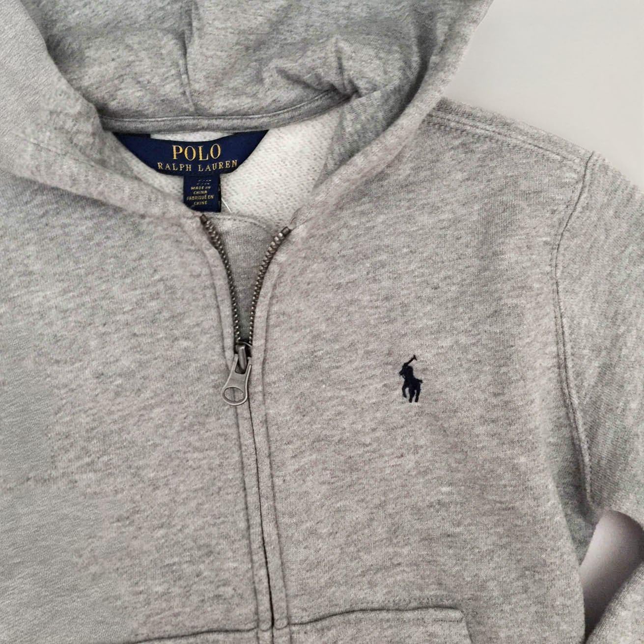 RALPH LAUREN - Giacca da ragazzo con cappuccio e zip intera Grigio. S