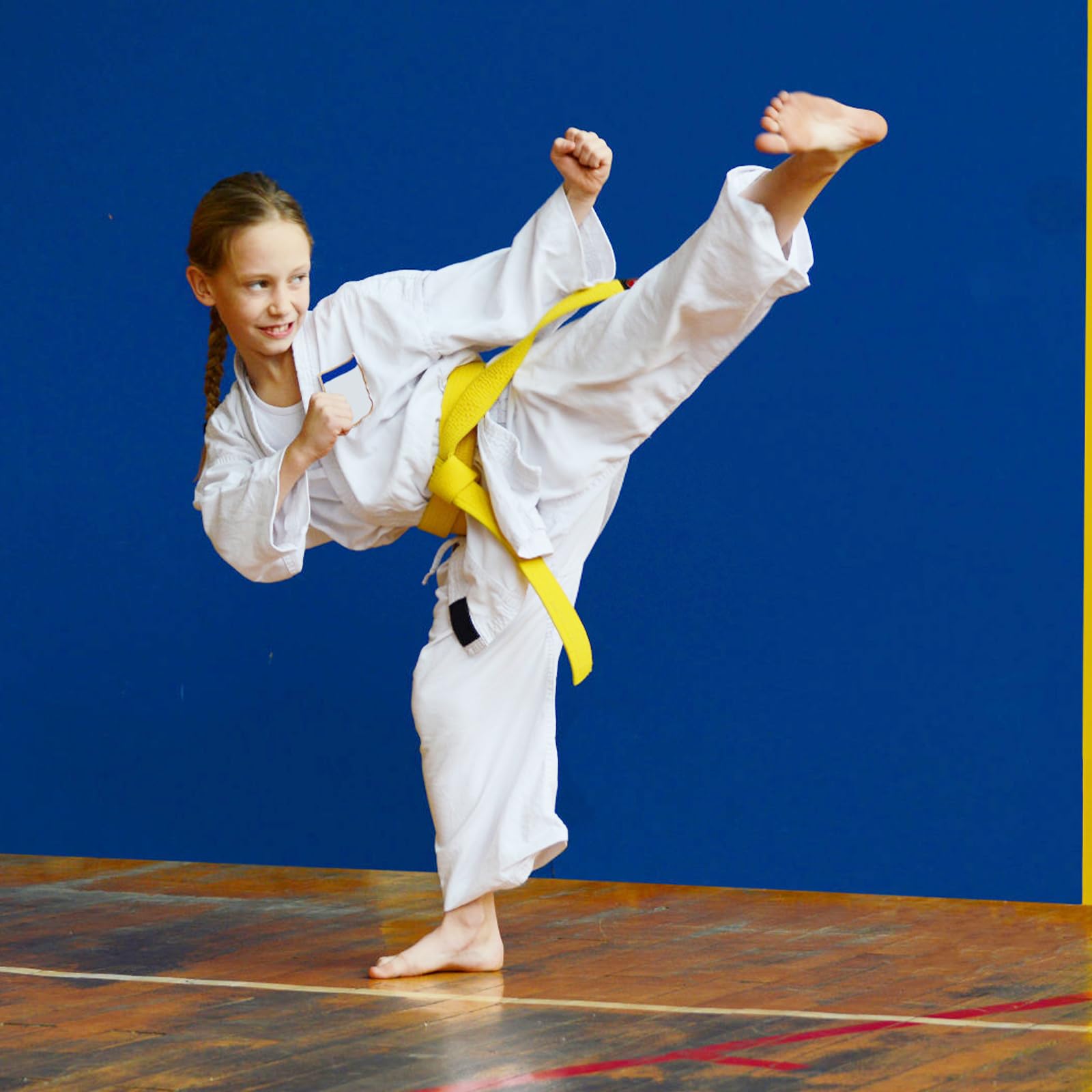 Cinture Per Arti Marziali Taekwondo E Karate - 2 Pezzi, 260 Cm, Giallo E Bianco - Foto 4