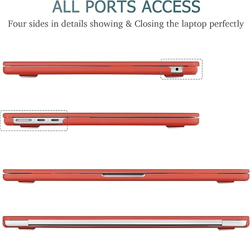 Miniatura 10 de Lepeoac Funda compatible con MacBook Air de 15 pulgadas modelo A2941 M2 Chip 2023, carcasa rígida de plástico con cubierta de teclado + protector de
