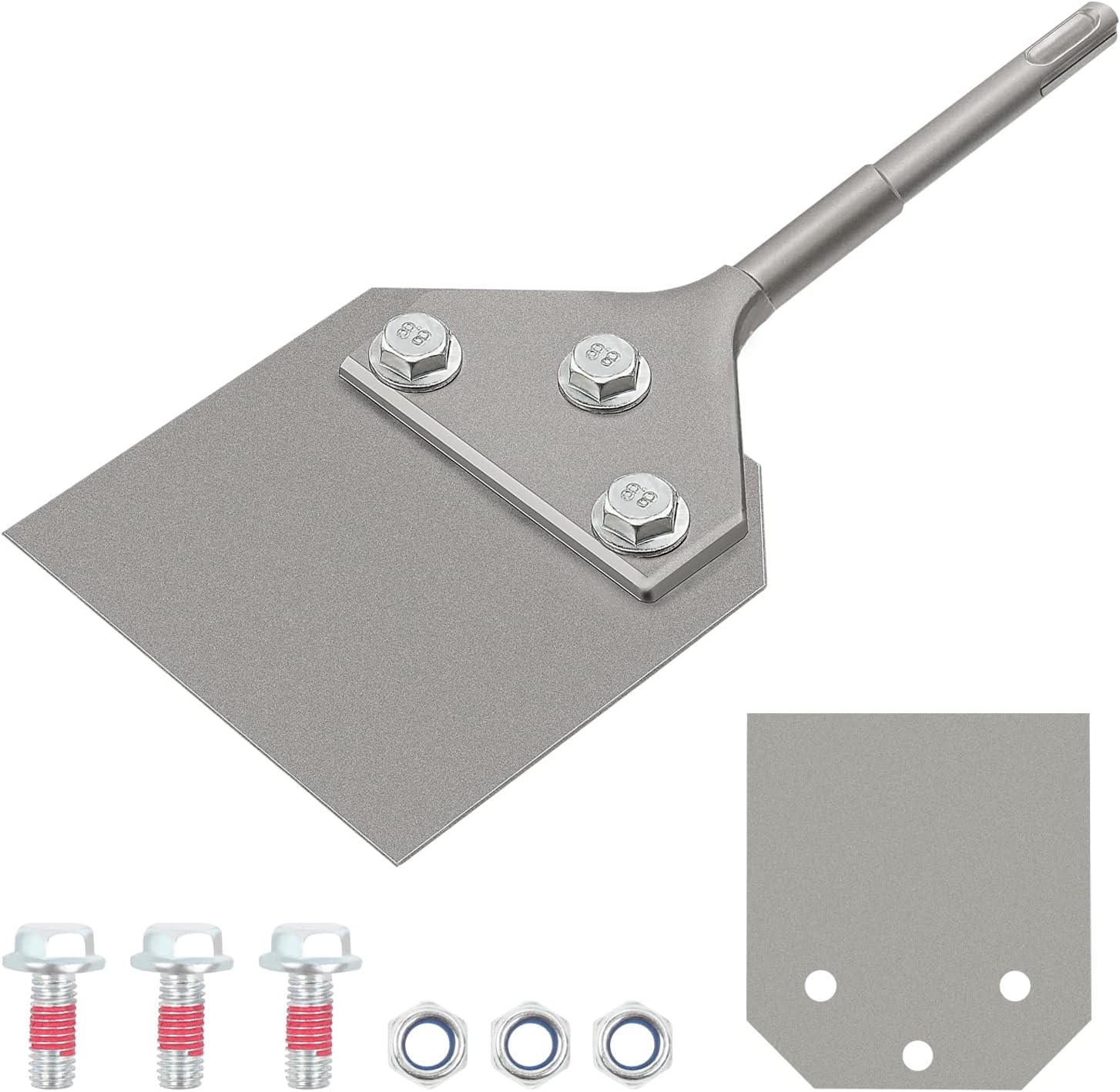 SDS Plus Floor Scraper, Floor Removal Tool, 4"x10" Thinset Scraper Adhesives Remover Wall Scraper, Tile Thinset Scaling Chisel, Removal Bit for Most SDS-Plus Rotary Hammers and Chipping Hammer Drills