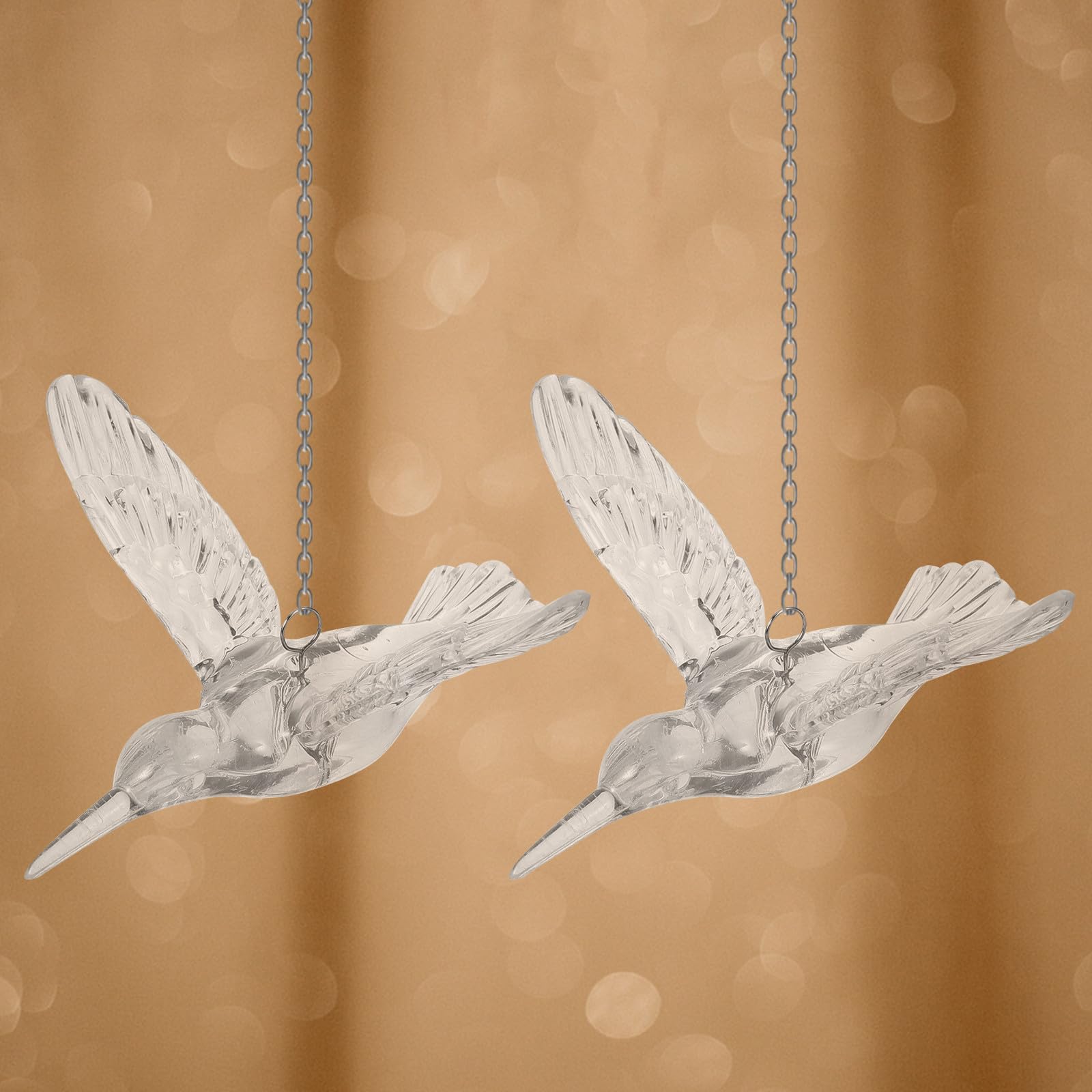Toyvian 20 Stück Transparente Acryl Hängedekoration 105cm Vogelanhänger Hochzeit Deckendeko Party Wohnzimmer
