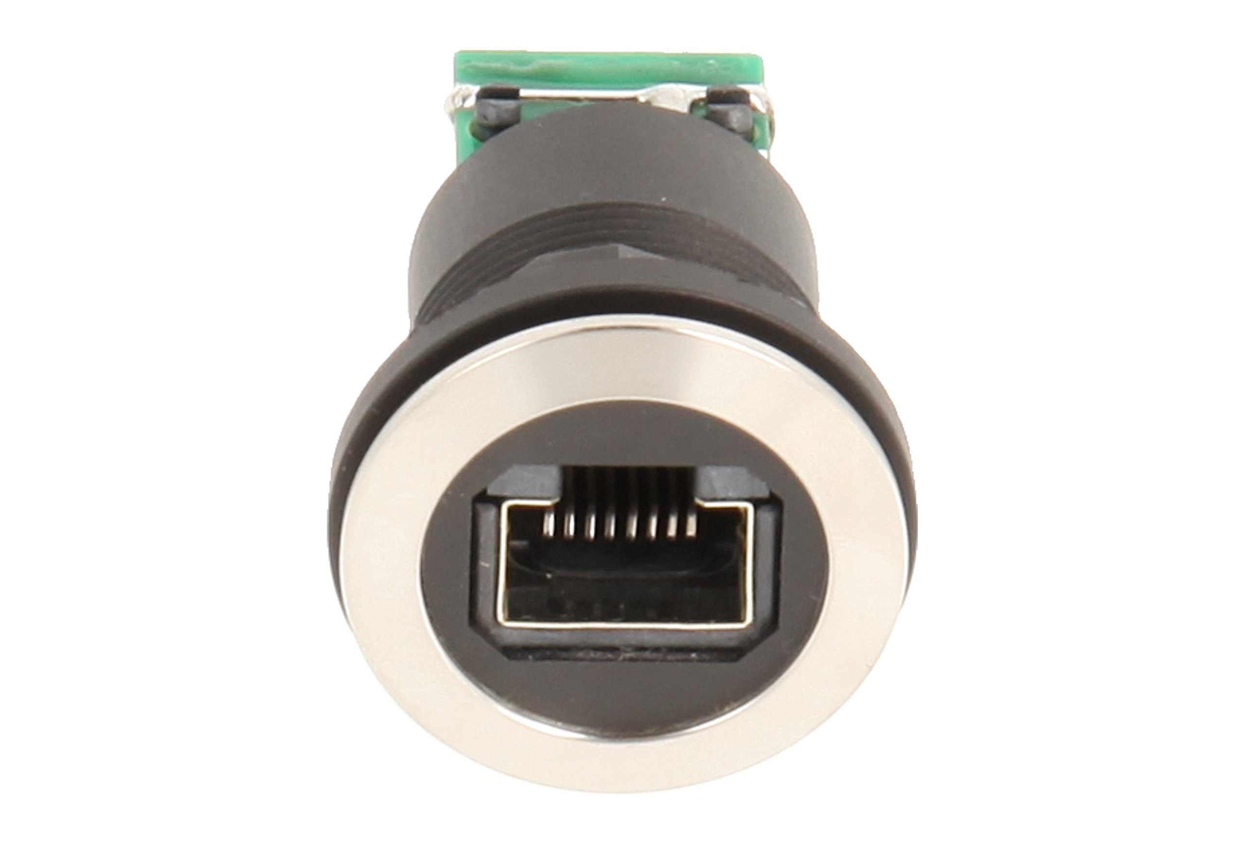 Schlegel 23.001.556 RJ45 prise en acier inoxydable avec avant, 1 x port RJ45 avec écran et arrière, 1 x RJ45 prise avec parapluie, métallique