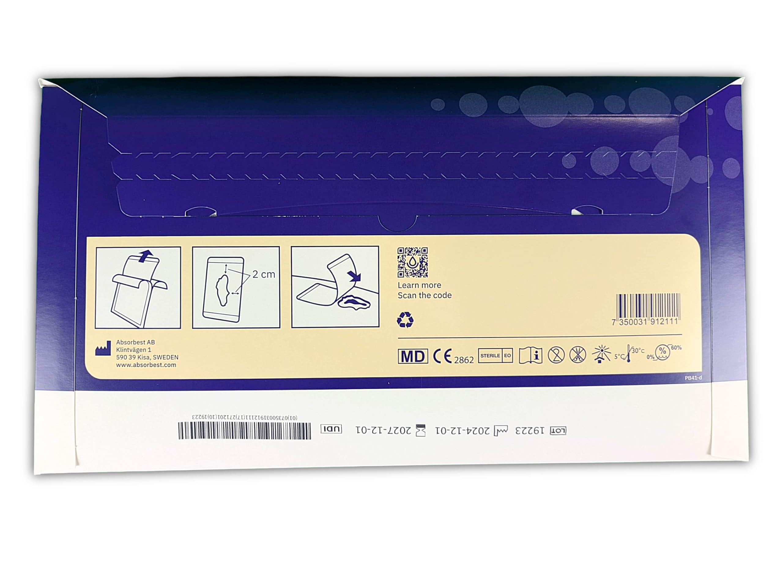 DryMax Soft 10 x 20 cm, Superabsorbierender Verband für exsudierende Wunden, 10 pcs