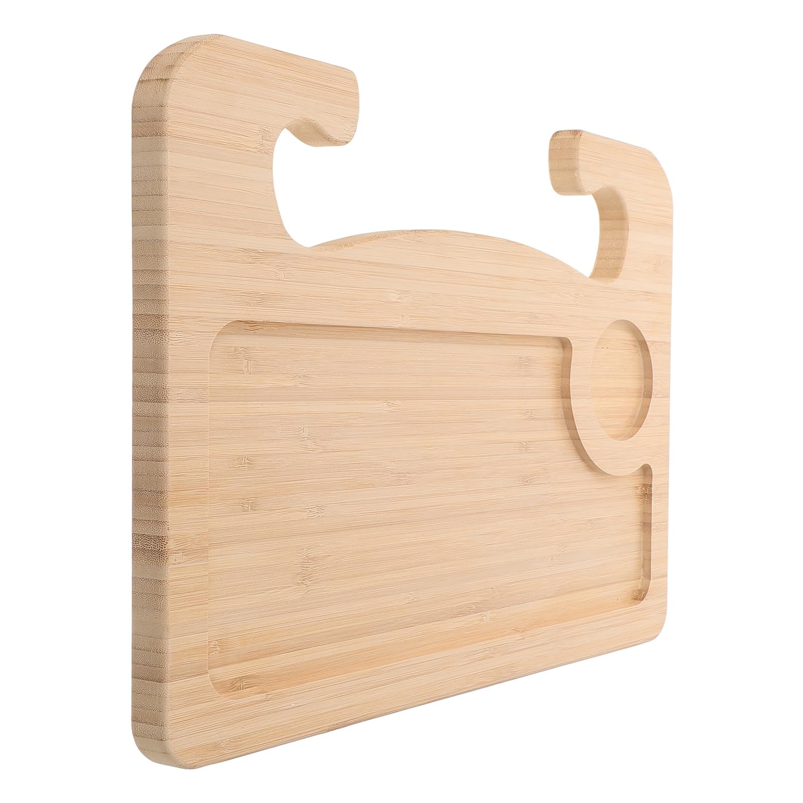 STOBAZA Holz Auto Lenkradablage 40x29,5cm Multifunktionaler Getränkehalter und Computerständer für Auto Büro Zuhause