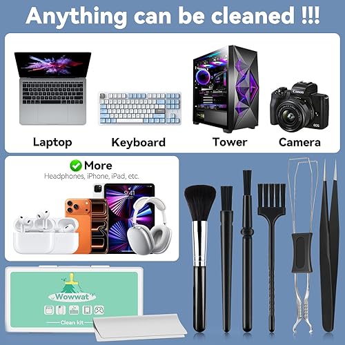 Miniatura 2 de Kit limpiador de teclado, equipo de limpieza de computadora, kit de limpieza mecánico de teclado, cepillo antiestático, pequeño cepillo de limpieza,