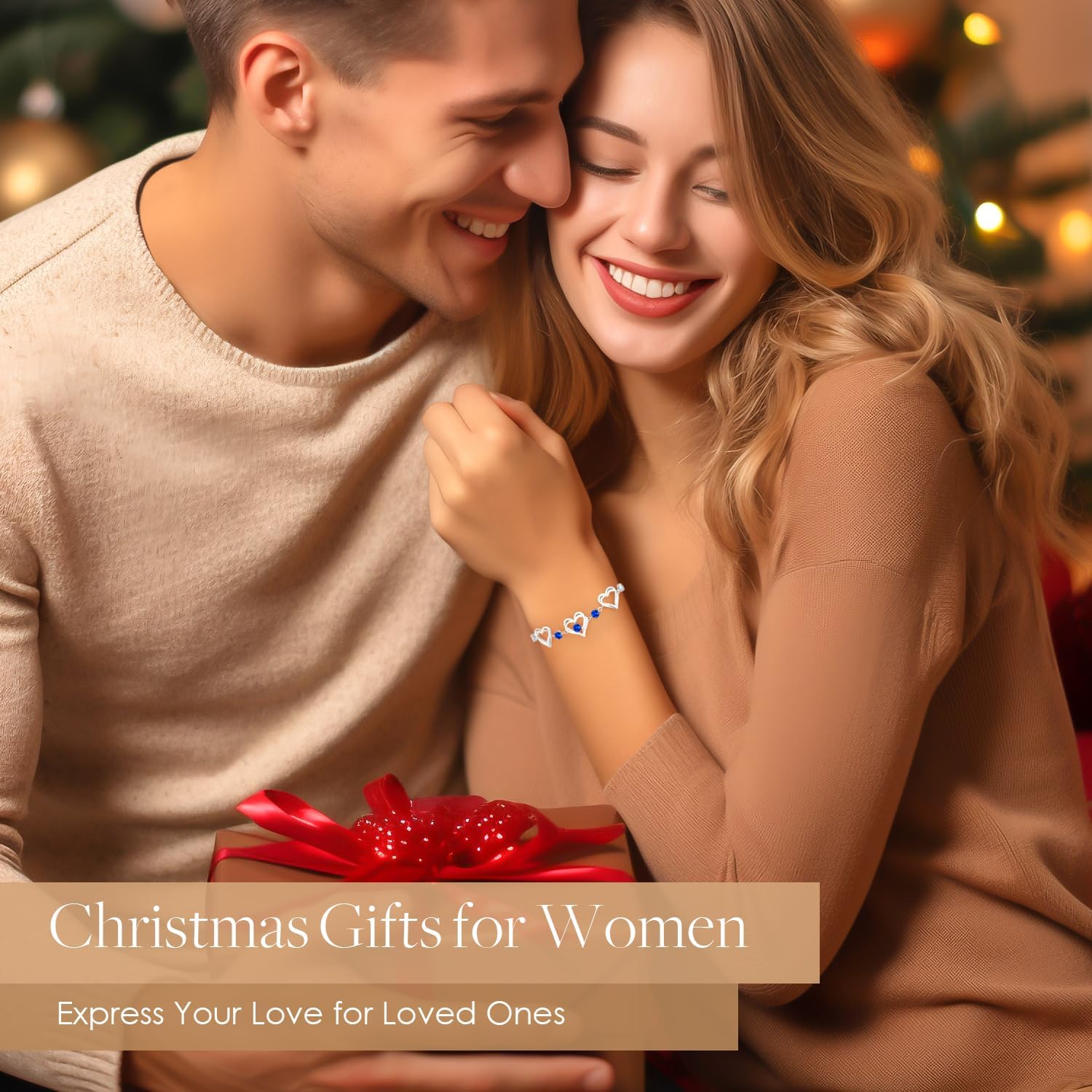 CDE Forever Love Heart Charm Link Bracelet for Women, 925 Sterling Silver Birthstone Bracelet Mother's Day Gift Anniversary Christmas Birthday Jewelry Gifts for Women Wife Her Girlfriend - Image 2