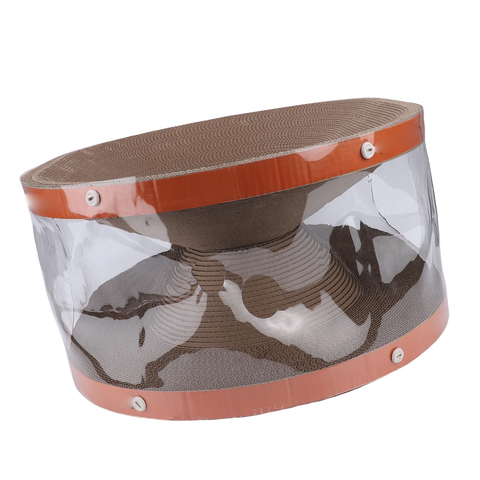 RiToEasysports Rascador Gatos, Material Cartón Ondulado Interactivo con Túnel, Juguete de Rascado para Entretenimiento Interior Felino, Gatos Activos y Hogares Pequeños