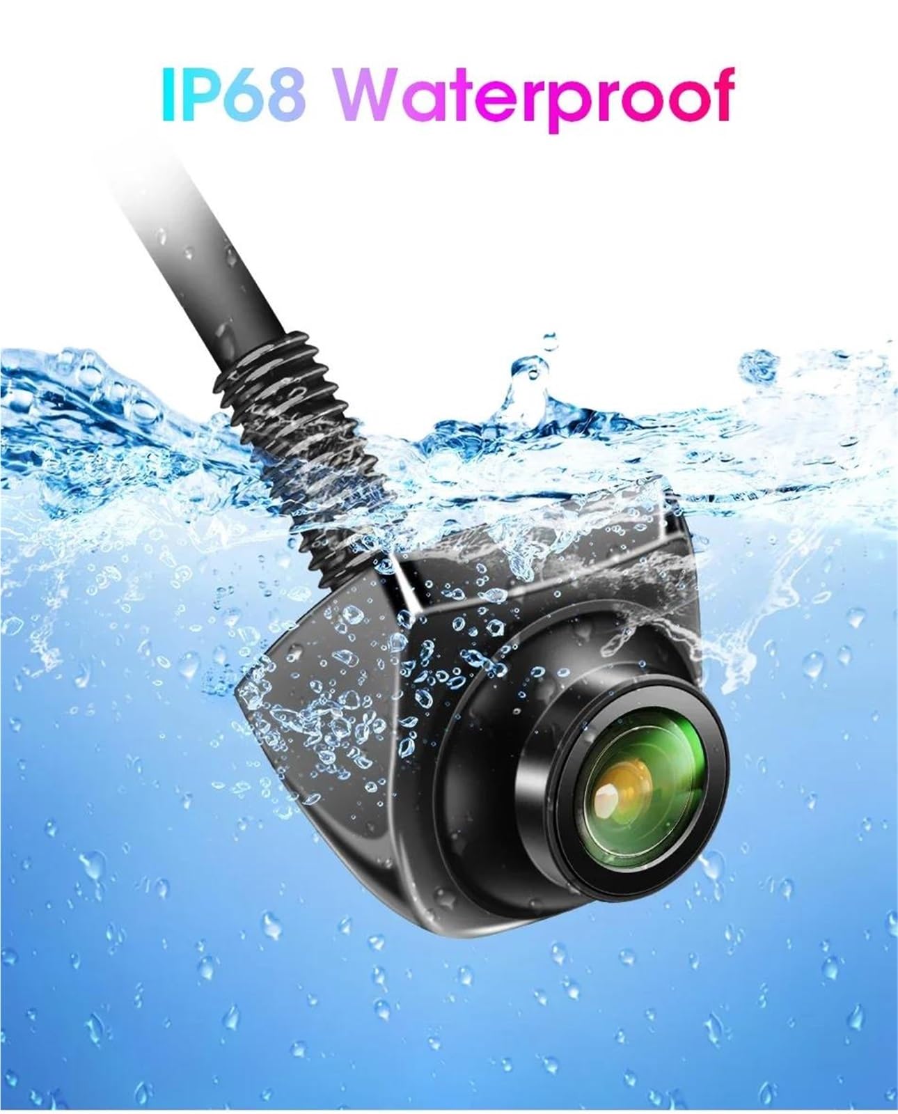Zamiennik kamery cofania do tylnej kamery samochodowej AHD 1080P Vision IP68 wodoodporna 170 szerokokątny obiektyw rybie oko uniwersalny zapasowy obiektyw parkowania 720P D (480P (B))
