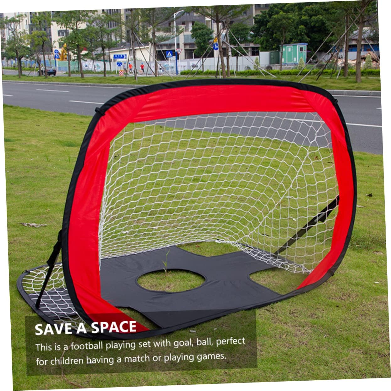 Portable Boys and Girls Soccer Goal Set Foldable Football Net Frame Lightweight Outdoor/Indoor Soccer Goal for Boys and Girls