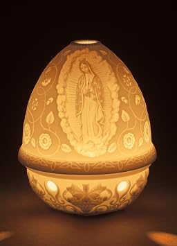 LLADRO Our Lady of Guadalupe Lithophane. Porcelain Litophane.