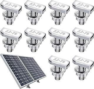 T-Nuten Schrauben Set - Edelstahl T-Kopf Hammerkopfschrauben Mit,Befestigungshardware für Werkbank Türmechanismus Solaranlagen Montage Industrieausrüstung Möbelbau