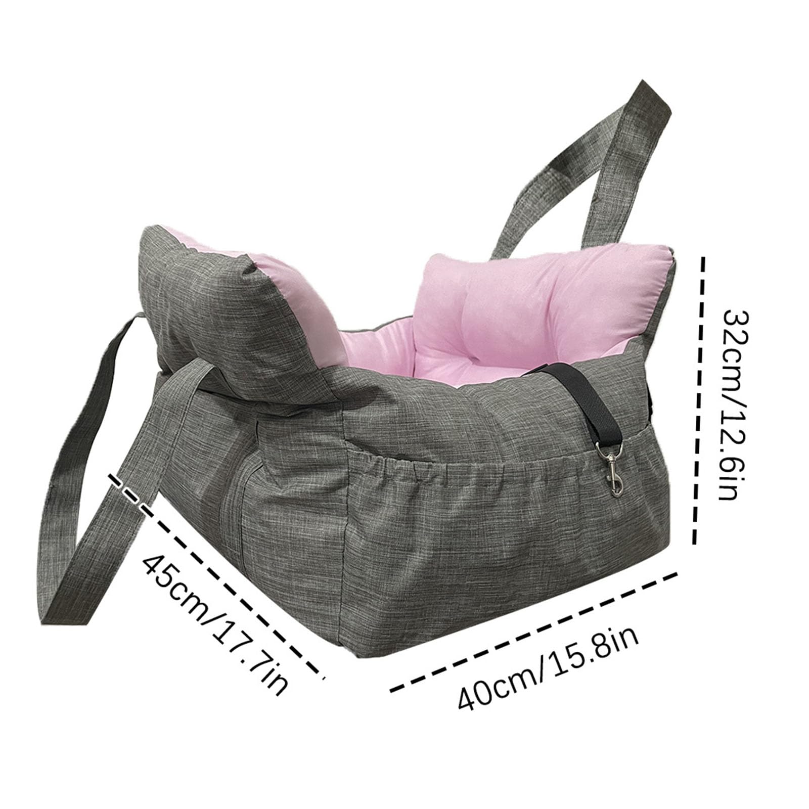 Alfombrilla para perros para viajes en coche y uso doméstico, con base y funda lavable a máquina, cama de transporte para mascotas con memoria