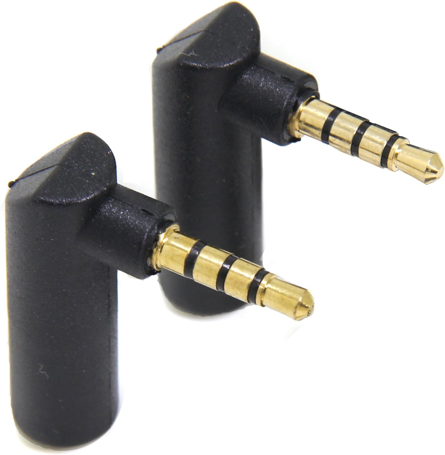 Ancable 2Pack 1/8" 3.5mm TRRS Male to Female RightAngle