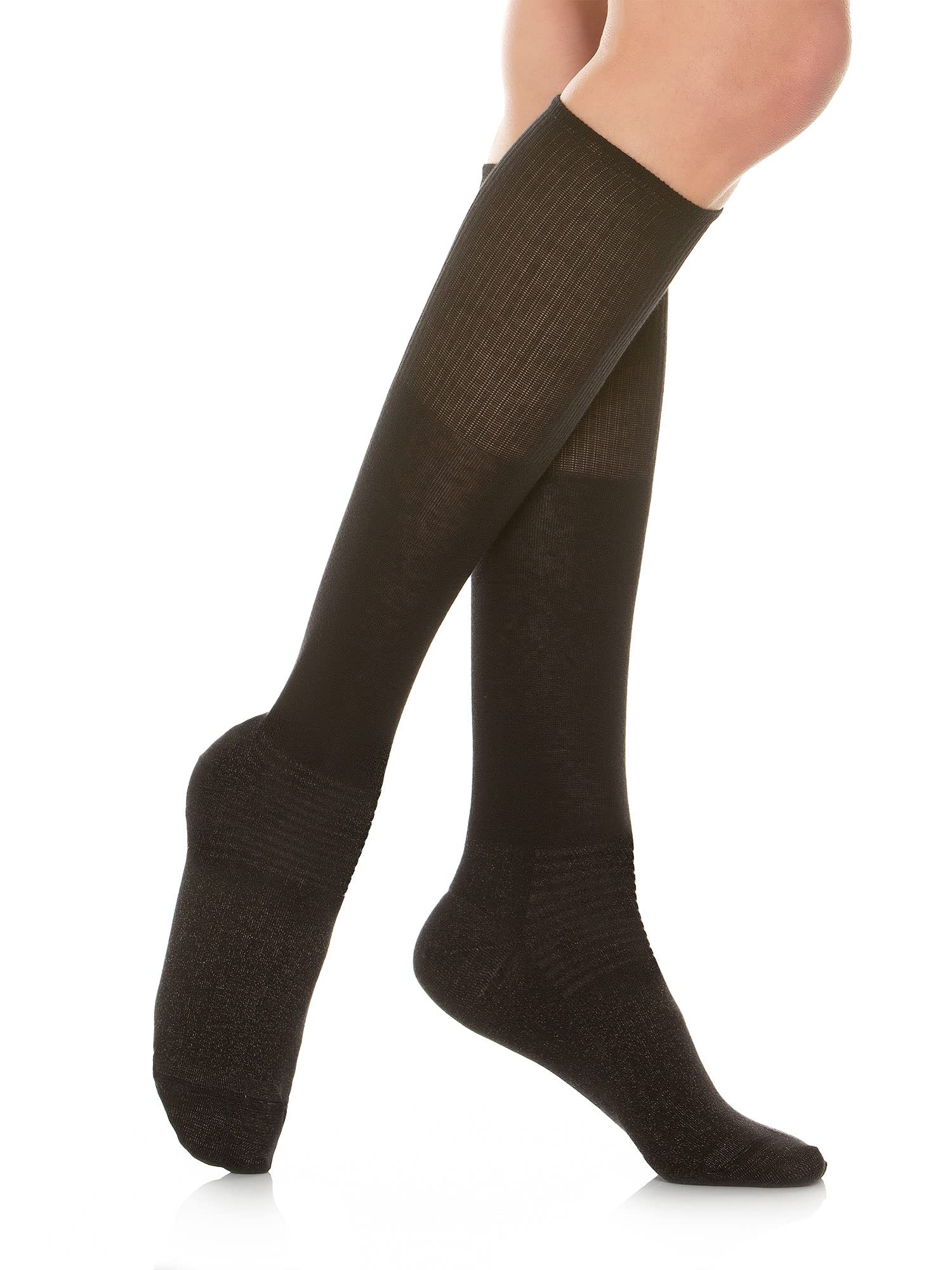 Relaxsan 550L Socken für Diabetiker Herren und Damen, Kniestrümpfe ohne Naht, ohne Gummi, Baumwolle und Silber
