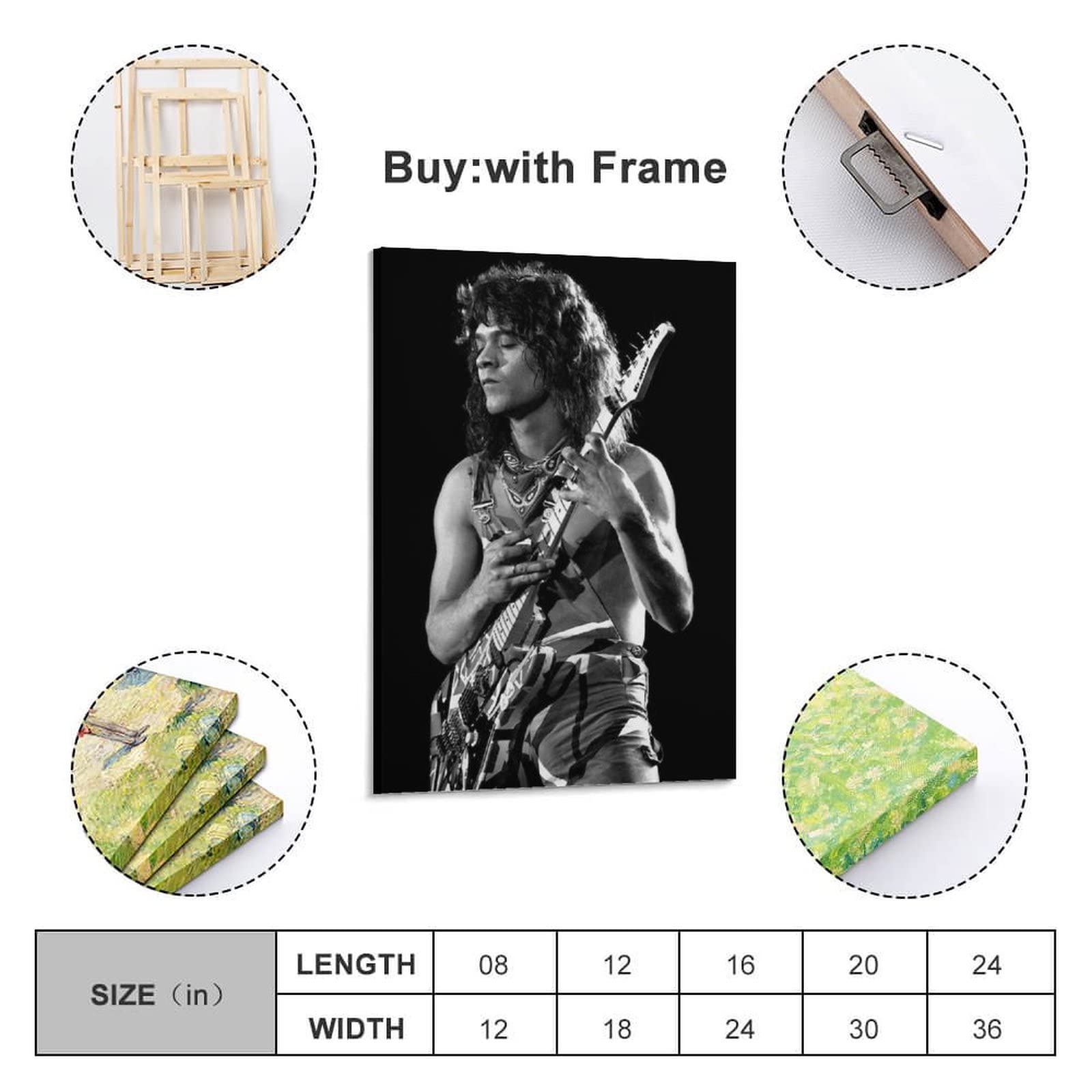 Amazon.com: Eddie Van Halen Collection Memorial Modern Canvas
