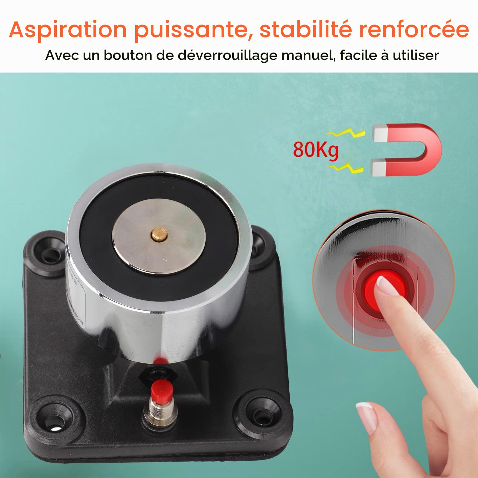 Support de Porte électromagnétique, Protection Contre Les Incendies en Alliage D'aluminium, Support de Porte en Verre Coupe-feu Normalement Ouvert, Anti-fumée, pour Portes