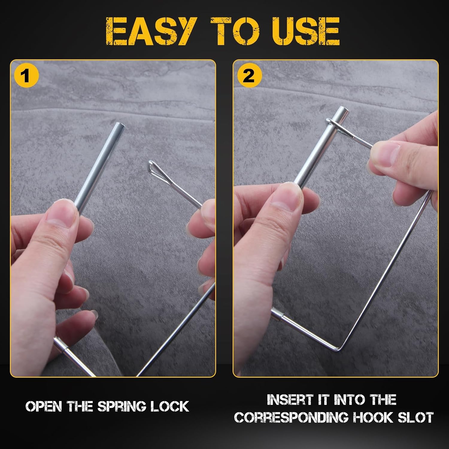 SPEEDWOX 10 PCS Trailer Coupler Pin 1/4-Inch Diameter 4-Inch Long Shaft Locking Pin Set Trailer Hitch Locking Pins Square Towing Hitch Pins Silver for Farm Lawn Hitches and Garden