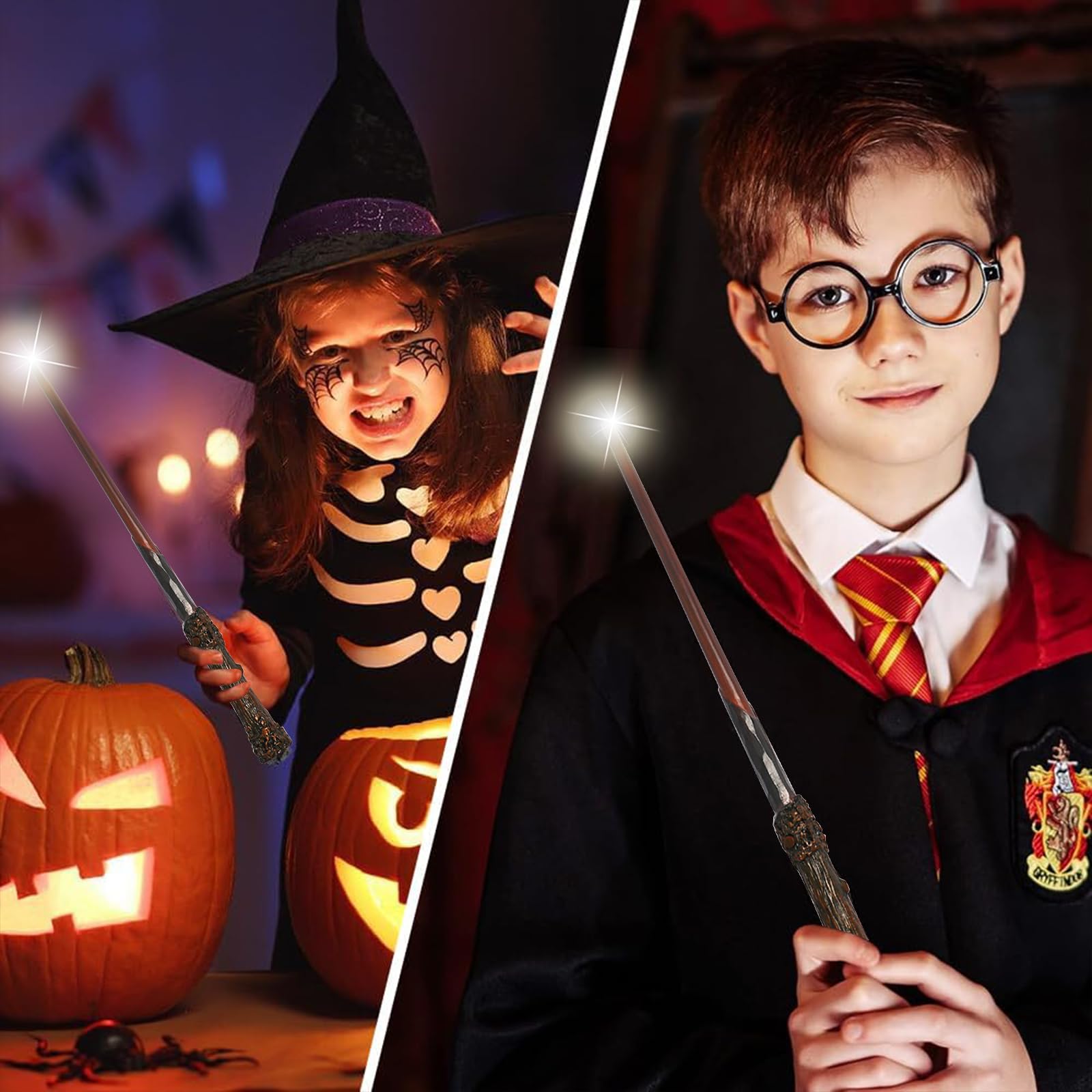 MeYuxg Zauberstab Harry Potter-Harry Zauberstab mit Licht aus Kunststoff Spielzeug Cosplay Props Fanartikel für Kinder ab 7 Jahren Geschenk Deko