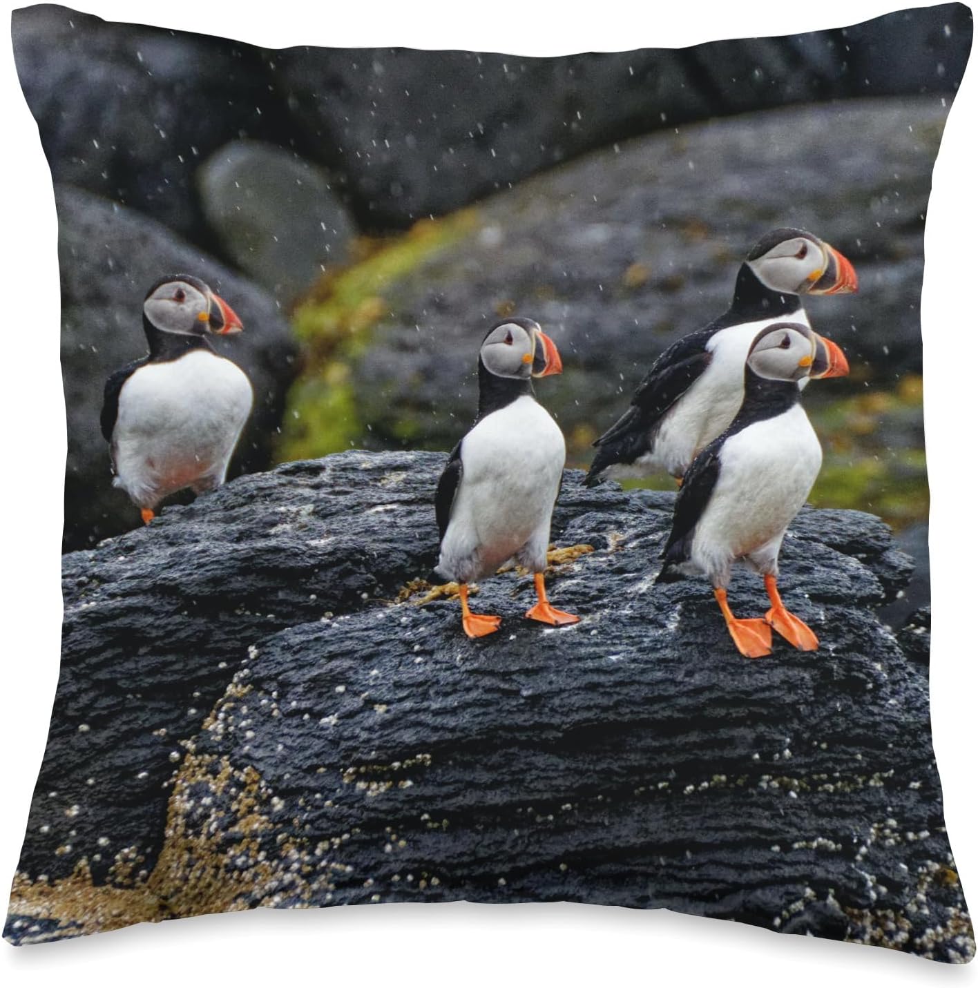 Puffin Throw Pillow